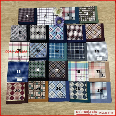 Khăn mùi xoa nam / khăn tay nam cao cấp Hàn Quốc