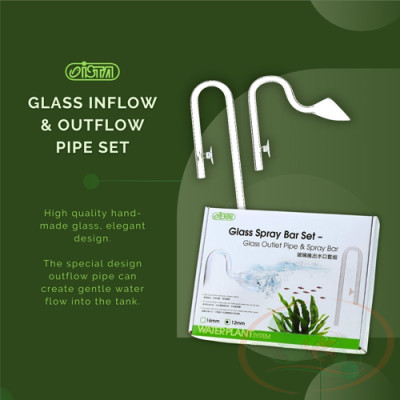 Ống in out thủy tinh Ista phun tia, hút váng mini 12, 16 mm bể thủy sinh cá tép