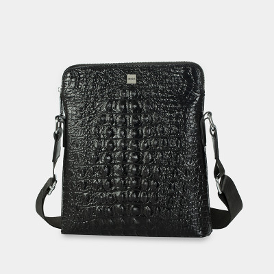 Túi xách công sở da thật cao cấp, túi đeo chéo nam đựng IPAD 9.7 inch họa tiết vân cá sấu nổi bật IDIGO MB1 - 6025