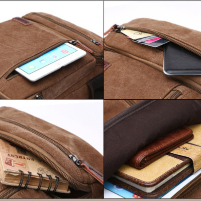 Balo nam vải canvas cao cấp phong cách mới 15,6"