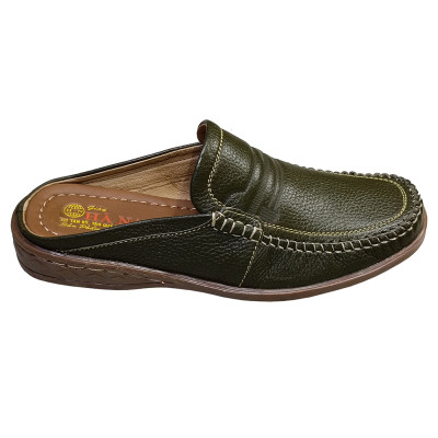 Dép Bít Mũi Nam TiTi ĐÔ Da Bò Thật Cao Cấp GSB20101