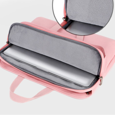 Túi xách chống sốc cho máy tính, macbook, laptop chống nước, siêu nhiều ngăn màu tím - HỒNG - 14 INCH