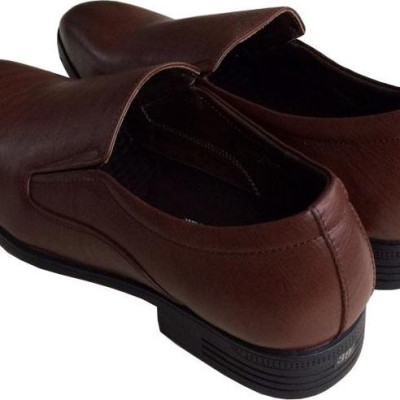 Giày tây nam Trường Hải màu nâu da bò thật mềm mại không bong tróc đế cao su không trơn  GT541