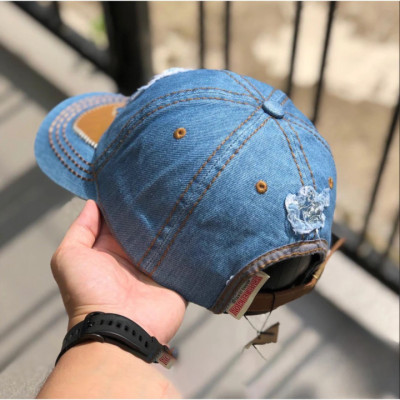 Nón kết, mũ lưỡi trai Ông Địa da phối vải jeans form đẹp thời trang cao cấp đường phố