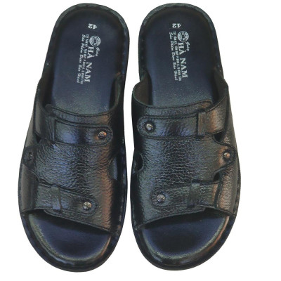 Dép Nam Quai Ngang Da Bò Thật TiTi ĐÔ Cao Cấp DNA2125d