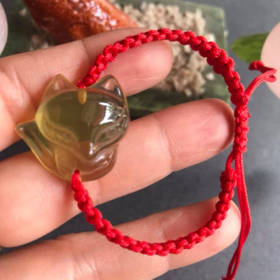 VÒNG TAY HANDMADE HỒ LY ĐÁ THẠCH ANH VÀNG TỰ NHIÊN DÂY ĐỎ MAY MẮN TÀI LỘC VỀ TÌNH DUYÊN CÔNG DANH HỢP NỮ MỆNH KIM MỆNH THỔ THỦY Ạ