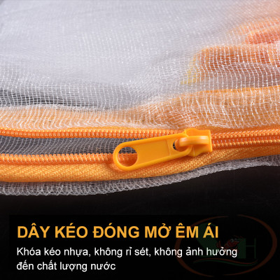 Túi lưới mịn đựng vật liệu lọc cốt nền khóa kéo nhựa bể cá tép thủy sinh