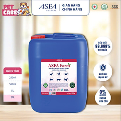 Dung Dịch Vệ Sinh Diệt Khuẩn, Khử Mùi Chuồng Trại, Chăn Nuôi ASFA Farm 20 lít