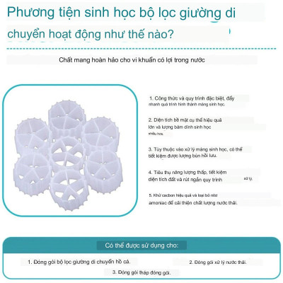 650GR Hạt Kaldnes LOẠI TO vật liệu lọc nước bể cá, tạo oxy hồ thủy sinh cao cấp