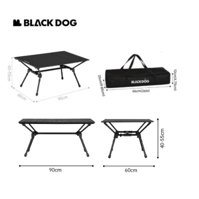 Bàn nhôm cắm trại gấp gọn tùy chỉnh độ cao Blackdog BD-ZZ003