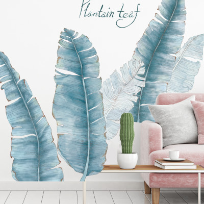 Decal dán tường cho bé Sticker dán tường in chất lượng cao có keo mặt sau mẫu Lá Chuối ZH77