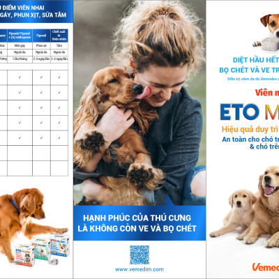 Viên nhai Vemedim Eto Modex diệt ve rận, bọ chét chó