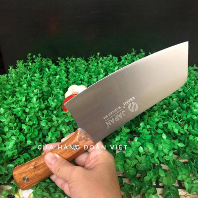 Dao Thái thịt cá C.Lượng Nhật Bản ASAKH - Dao dày dặn, nặng tay, cán gỗ chắc chắn. Chuyên phục vụ Sp Gia dụng, Khuôn làm