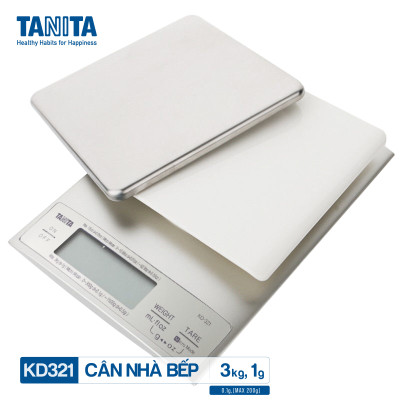 Cân điện tử nhà bếp TANITA KD321(3kg) (Chính hãng Nhật Bản), Cân nhà bếp 1kg, Cân nhà bếp 2kg, Cân nhà bếp 3kg, Cân nhà bếp độ chia 0.1g tối đa 200g, Cân Nhật, Cân trọng lượng, Cân chính hãng, Cân thực phẩm, Cân thức ăn, Cân tiểu ly điện tử, Cân chính xác