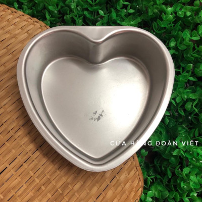 Khuôn Bánh Nhôm Đúc C.Lượng - Hình Trái Tim 20 cm. Chuyên phục vụ Sp Gia dụng, Khuôn làm bánh, Dụng cụ học Sinh, Nhà hàn