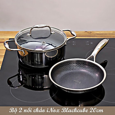 Bộ 2 nồi chảo iMat Blackcube 20cm