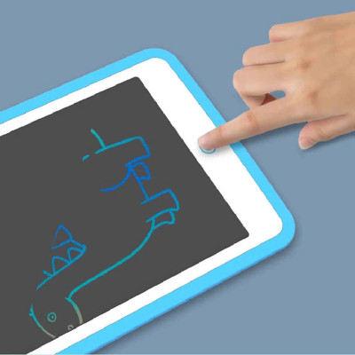 Bảng Viết Cảm Ứng Điện Tử 3D Đa Sắc 12 Inch Thông Minh Tự Xóa Dành Cho Bé - Bảng Vẽ Đồ Họa Bút Dạy Học LCD Xanh Dương