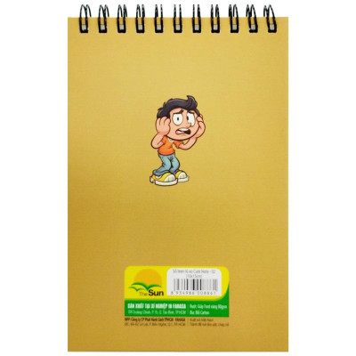 Sổ Lò Xo Teen Không Kẻ Có Chấm 80gsm Cute Note - The Sun - Mẫu 1