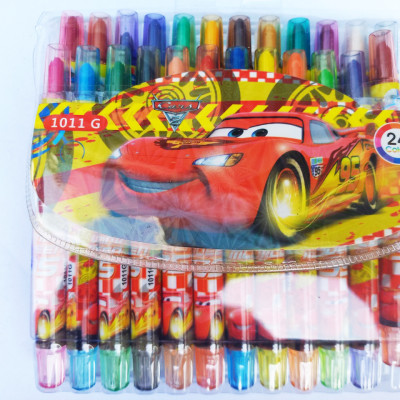 Bút Sáp Vặn 24 Màu Thân Dài 12cm loại tốt, tô màu đẹp, dễ thương (Bé trai, Bé gái), dễ dàng bảo quản