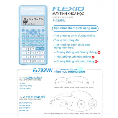 Máy Tính Khoa Học Flexio - Thiên Long Fx799VN - Màu Xanh Bạc Hà
