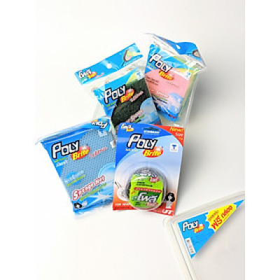 Bộ rửa chén 4 món Poly Brite - tặng kèm hộp nhựa cao cấp Poly Brite