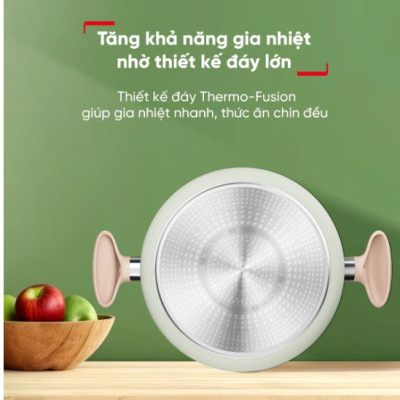 Bộ nồi chảo Tefal So Matcha - Nồi 24cm, Chảo 20cm, Chảo sâu 28cm, Xẻng, Vá