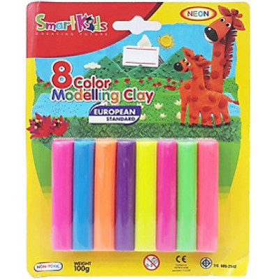 Sáp Nặn Học Tập 8 Màu Neon SMARTKIDS SK-BL8N
