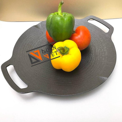 [TẶNG TÚI] Chảo NƯỚNG CHỐNG DÍNH VÂN ĐÁ HÌNH XOẮN ỐC, GANG ĐÚC NGUYÊN KHỐI 33cm - Phong cách Hàn Quốc, an toàn.