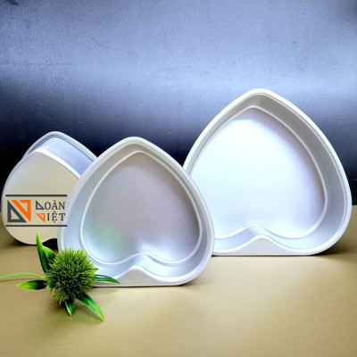 1 Khuôn Bánh hình TIM bằng nhôm ĐÚC NGUYÊN KHỐI Cao Cấp - Hình Trái Tim 15cm. Khuôn bánh bông lan, rau câu, nhấn xôi CHUYÊN NGHIỆP