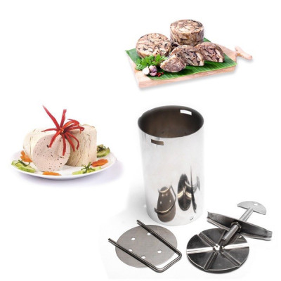 Khuôn làm giò chả inox, khuôn ép giò chả thủ công tiện lợi 1kg