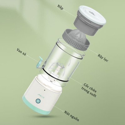 Máy Vắt Cam Tự Động-Máy Ép Hoa Quả Đa Năng Sử Dụng Sạc USB Tiện Lợi