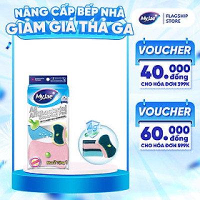 Miếng Bọt Biển Rửa Chén Kháng Khuẩn MyJae An Toàn Bền Bỉ
