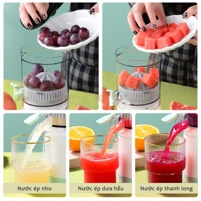 Máy Vắt Cam Tự Động-Máy Ép Hoa Quả Đa Năng Sử Dụng Sạc USB Tiện Lợi