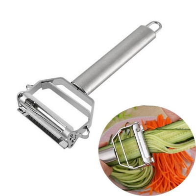 Nạo sợi rau củ cầm tay 3 trong 1 bằng inox 304, Dao nạo rau củ, gọt hoa quả  đa năng - Chính hãng MINIIN 
