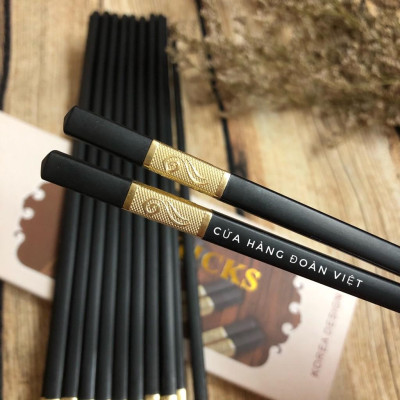Đũa Cẩn Hợp Kim Mạ Vàng Set 10 Đôi - Korea Design. Chuyên phục vụ Sp Gia dụng, Khuôn làm bánh, Dụng cụ học Sinh, Nhà hàn