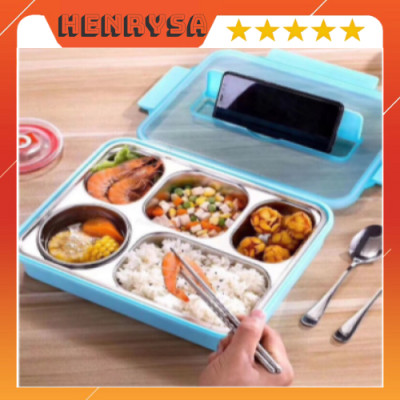 HỘP ĐỰNG CƠM THỨC ĂN CHO DÂN CÔNG SỞ, VĂN PHÒNG - HỘP CƠM NHIỀU NGĂN, TIỆN LỢI,MÀU SẮC DỄ THƯƠNG - Chính Hãng Henrysa