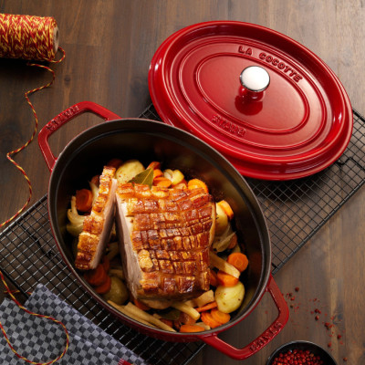 Staub - Nồi oval màu xám - 27cm (3.2L)