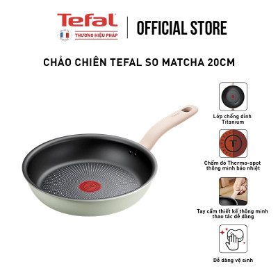 Bộ nồi chảo Tefal So Matcha - Nồi 24cm, Chảo 20cm, Chảo sâu 28cm, Xẻng, Vá