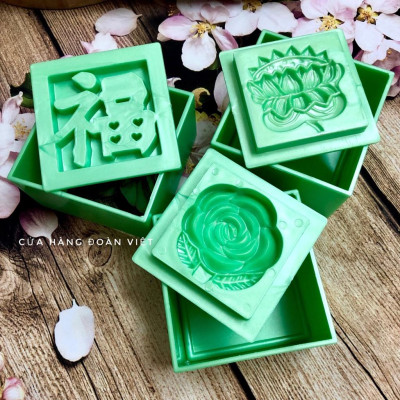 Khuôn Nhấn Xôi Tạo Hình 3D Sắc nét - Vuông Sắc Nét 9cm. Chuyên phục vụ Sp Gia dụng, Khuôn làm bánh, Dụng cụ học Sinh, Nh