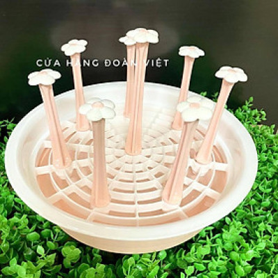 Khay úp ly, khay úp cốc 8 nhánh để ly - Tháo ráp tiện lợi, nhựa C.Lượng chống bám bẩn 28 cm. Chuyên phục vụ Sp Gia dụng,