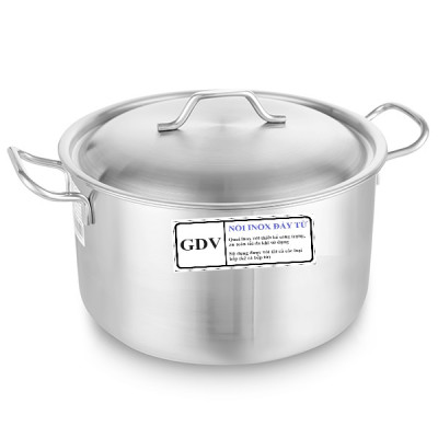 Nồi Luộc Gà GDV Vung Inox Đáy Từ Dùng Mọi Bếp Size 28cm - Hàng Chính Hãng