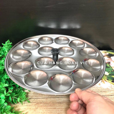 Khuôn Bánh Bèo - Inox tiện lợi có nút cầm chống nóng - Khuôn 15 Bánh. Chuyên phục vụ Sp Gia dụng, Khuôn làm bánh, Dụng c