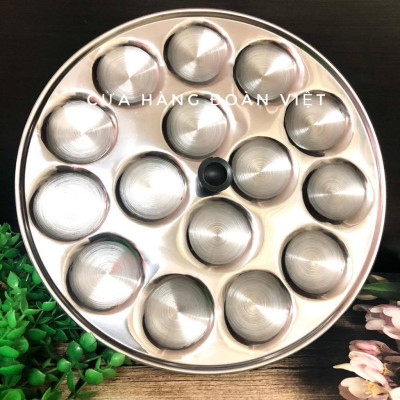 Khuôn Bánh Bèo - Inox tiện lợi có nút cầm chống nóng - Khuôn 15 Bánh. Chuyên phục vụ Sp Gia dụng, Khuôn làm bánh, Dụng c