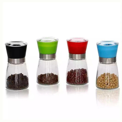 Cối xay KG78 hạt tiêu bằng lọ thủy tinh tiện dụng, có tay vặn chỉnh lớn nhỏ ( giao màu ngẫu nhiên )- Hàng chính hãng