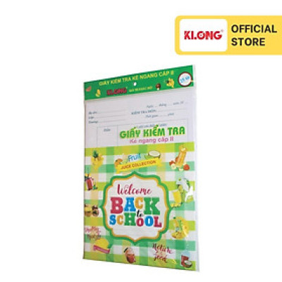 Giấy kiểm tra cấp II, III KLONG B5 25 kép 70/92; MS: 232