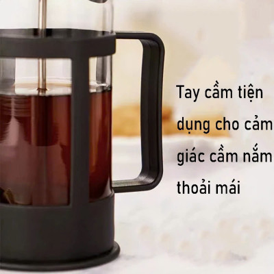 Bình Pha Trà Cà Phê Kiểu Pháp Cao Cấp 350ml Nóng Lạnh Văn Phòng Du Lịch Dã Ngoại Phượt