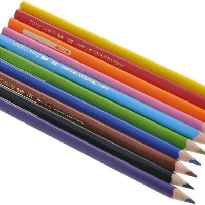 Faber-Castell-11653810-Chì Màu Junior Triangular - 10 Màu Dài + Chuốt