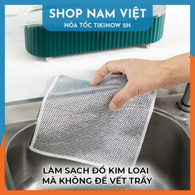 Khăn Lưới Cước Thép Vệ Sinh Chén Dĩa Xoong Chảo Đa Năng