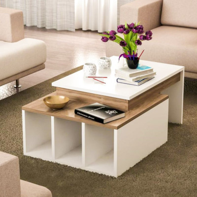 Bàn gỗ cafe bàn trà phòng khách SMLIFE Cattleya