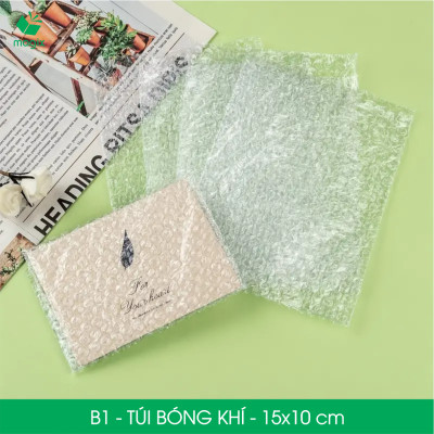 B1 - 15x10 cm - 100 Túi bóng khí chống sốc đóng hàng - Túi gói hàng, bọc chống sốc, xốp chống sốc